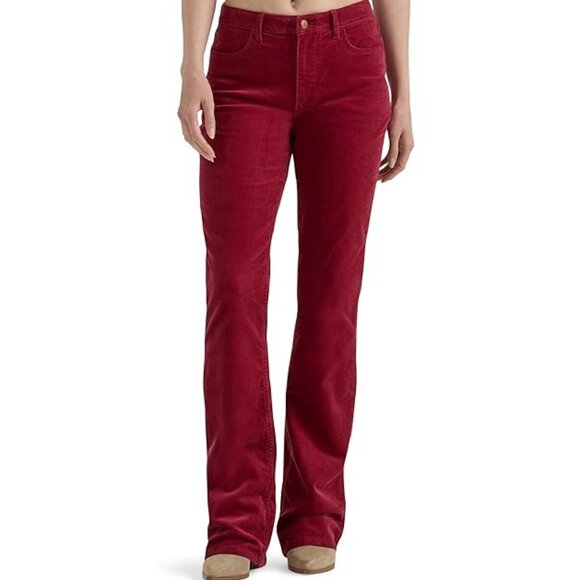 Wrangler High Rise Bold Boot Corduroy Jeans Carmine 29/30 NWT - Picture 3 of 15